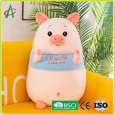 Washable 20in χαριτωμένα μαξιλάρια παιχνιδιών βελούδου χοίρων cOem για τα κορίτσια