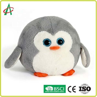 Στρογγυλό Penguin 25cm μωρών ζωικό βελούδου πιστοποιητικό υφάσματος CPSC παιχνιδιών έξοχο μαλακό