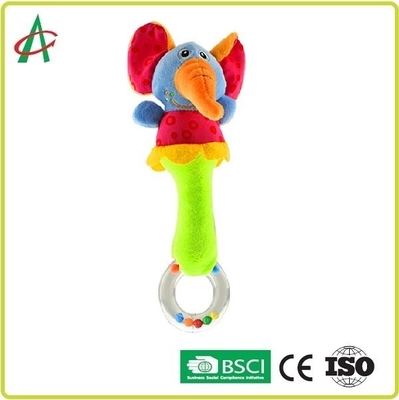 LDPE Teether κουδουνισμάτων βελούδου μωρών δονητών βαμβακιού PP ασφαλές μαλακό ύφασμα