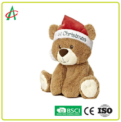 Καλό Teddy αντέχει το γεμισμένο παιχνίδι ζώο βελούδου δώρων Χριστουγέννων τα 1$α Χριστούγεννά που μου προσαρμόζουν