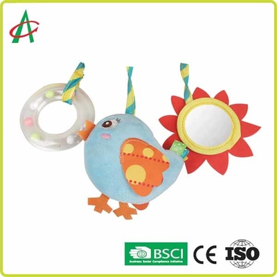 Μαλακό boa σπειροειδές παιχνίδι 68cm*35cm καροτσακιών με την πάπια και τον καθρέφτη βελούδου