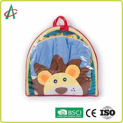 Washable στρογγυλό λιονταριών βελούδου μωρών χαλί χρονικής γυμναστικής Tummy χαλιών νεογέννητο