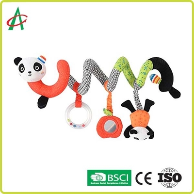 Σπειροειδές παιχνίδι βελούδου της Panda μωρών BSCI με τους καθρέφτες που προσαρμόζονται