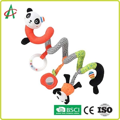 Σπειροειδές παιχνίδι βελούδου της Panda μωρών BSCI με τους καθρέφτες που προσαρμόζονται