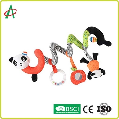 Σπειροειδές παιχνίδι βελούδου της Panda μωρών BSCI με τους καθρέφτες που προσαρμόζονται