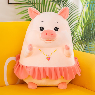 Washable 20in χαριτωμένα μαξιλάρια παιχνιδιών βελούδου χοίρων cOem για τα κορίτσια