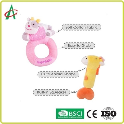 Παιχνίδια κουδουνισμάτων βελούδου ASTM Huggable με το βαμβάκι PP που γεμίζουν